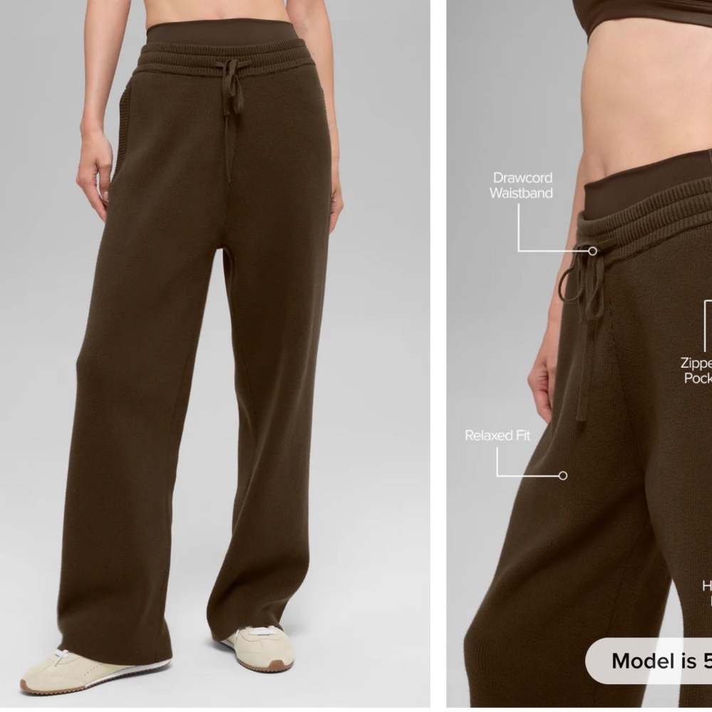 ALO SCHOLAR STRAIGHT LEG SWEATPANT in Espresso XS